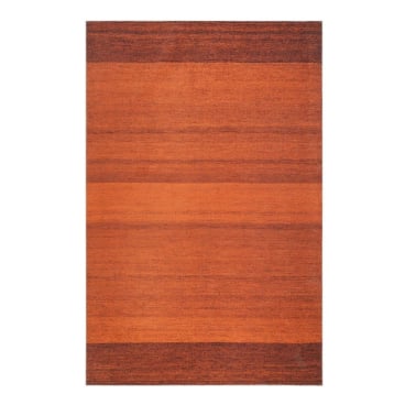 ESPRIT Perry Kurzflor-Teppich, maschinengewebt, 130 x 190 cm, gestreift, rot/braun/orange. 130x190 cm - Bild-Darstellung des Produktes 1