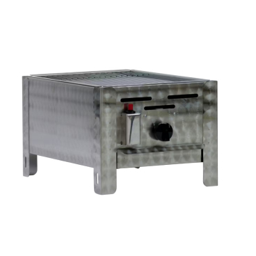 Gastrobräter, 1 Brenner 4,5 kW, mit Grillrost verchromt, B 340 mm x T 530 mm x H 270 mm, inkl. Gewerbedruckregler u. Schlauchbruchsicherung 1 Brenner 4,5 kW, mit Grillrost verchromt - Bild-Darstellung des Produktes 1