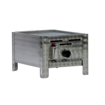 Gastrobräter, 1 Brenner 3,6 kW, mit Grillrost verchromt, B 340 mm x T 530 mm x H 270 mm, inkl. Gewerbedruckregler u. Schlauchbruchsicherung 1 Brenner 3,6 kW, mit Grillrost verchromt - Bild-Darstellung des Produktes 1