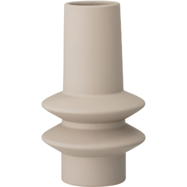 Bloomingville Isold Vase Ø 12,5 cm, Höhe 22 cm, Steingut, natur/beige. Ø 12,5 cm - Höhe 22 cm - Bild-Darstellung des Produktes 1