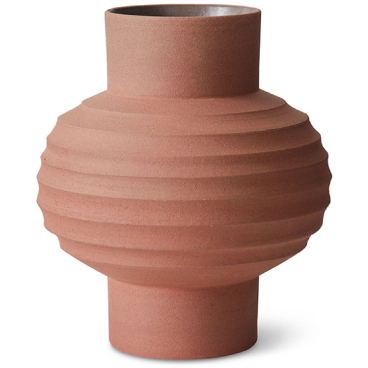 HK living Bulb Vase – handgefertigte Terrakotta-Vase, rot. Ø 25,5 cm - Höhe: 30 cm - Bild-Darstellung des Produktes 1