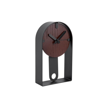 Karlsson Dashed Tischuhr, analog, 22 x 13 x 5 cm, schwarz/braun. 22x13x5 cm - Bild-Darstellung des Produktes 1