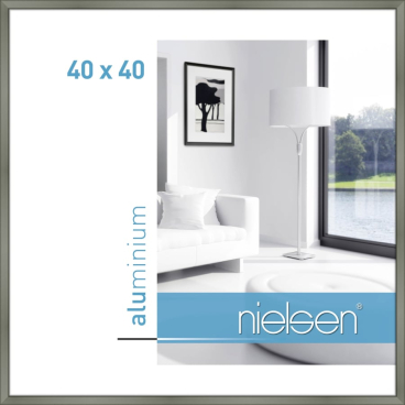 Nielsen Design Classic Aluminium-Bilderrahmen mit kantengeschliffenem Floatglas, säurefreiem Einleger und 1,95 cm Rahmentiefe. Rahmen: 40,8 x 40,8 cm - für Bilder bis 40 x 40 cm - Bild-Darstellung des Produktes 1
