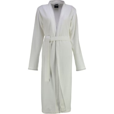 Cawö Lago 812 Damen-Kimono mit Schalkragen, 100% Baumwolle, Weiß, Rückenlänge 110 cm. 32/34 (XS) - Bild-Darstellung des Produktes 1