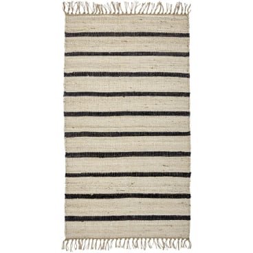 House Doctor Sima Teppich 70x140 cm, gestreift, Schwarz. 70x140 cm - Bild-Darstellung des Produktes 1