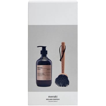 Meraki Blossom Breeze Geschenkbox – Dish Wash Essentials, 2-teilig, Spülmittel & Bambus-Spülbürste. 8 x 11 x 23,5 cm, Farbe: Braun - Bild-Darstellung des Produktes 1