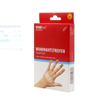 WUNDmed® Wundversorgung Wundnahtstreifen, steril 1 Packung = 2 x 5 Stück, 102 x 6,4 mm - Bild-Darstellung des Produktes 1