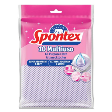 Spontex 10 Multiuso Allzwecktuch, waschbar 1 Stück - Bild-Darstellung des Produktes 1