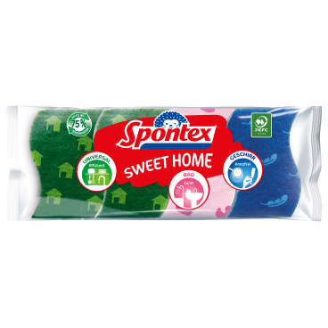 Spontex Sweet Home Schwamm-Set, 4-teilig 1 Set = 4 Stück - Bild-Darstellung des Produktes 1