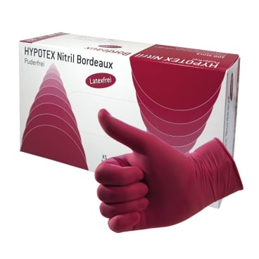 HYPOTEX Nitril Bordeaux 10 x 100 Stück, Größe: M - Bild-Darstellung des Produktes 1