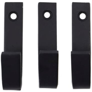 House Doctor Bath Wandhaken 3er-Set – Edelstahl, schwarz, Breite 1,5 cm, Höhe 7 cm. 3er-Set - Breite 1,5 cm - Höhe 7 cm - Bild-Darstellung des Produktes 1