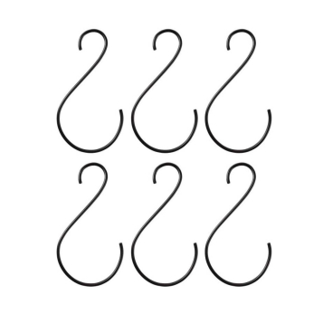 vtwonen Haken 6er-Set, Metall, schwarz. black - Bild-Darstellung des Produktes 1