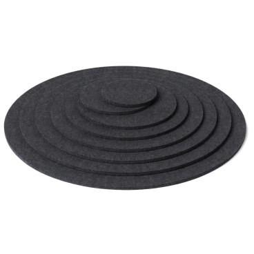 HEY-SIGN Untersetzer rund aus Naturfilz, 5 mm, 100% Schurwolle, Made in Germany. graphit - Bild-Darstellung des Produktes 1
