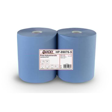 Quicky Industrierolle, 33 x 36 cm, 2-lagig, blau 1 Paket = 2 Rollen à 500 Blatt - Bild-Darstellung des Produktes 1