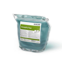 Ecolab GmbH & Co. OHG ECOLAB KitchenPro Floor Küchenbodenreiniger, alkalisch, Schaumarmer Reiniger mit kurzer Einwirkzeit, 1 Karton = 2 Beutel à 2 Liter 9081870