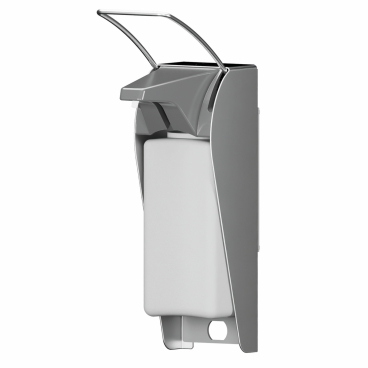 ingo-man® pro Eurospender, mattsilber, kurzer Bedienhebel 1000 ml - Flasche, T A/K - Bild-Darstellung des Produktes 1