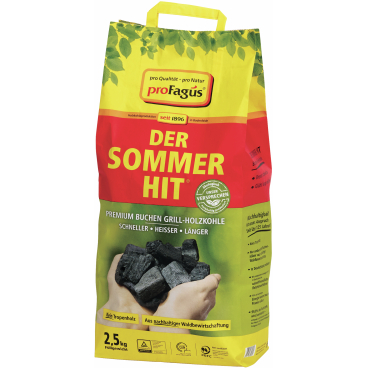 ProFagus Sommerhit Holzkohle Buchenholz, 2,5 kg 1 Beutel = 2,5 kg - Bild-Darstellung des Produktes 1