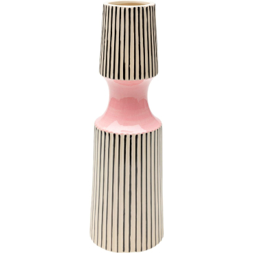 KARE Design Calabria Porzellan-Vase – elegantes, geradliniges Design. Ø 14 cm - Höhe: 41 cm - Bild-Darstellung des Produktes 1