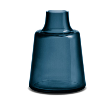 Holmegaard Flora Vase L, mundgeblasenes Glas, Blau, Design von Louise Campbell. Höhe 24 cm, Farbe blau - Bild-Darstellung des Produktes 1