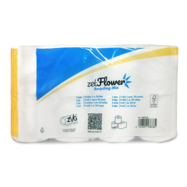 Toilettenpapier, 2-lagig, altweiß 1 Karton = 8 Packungen à 8 x 250 Blatt - Bild-Darstellung des Produktes 1