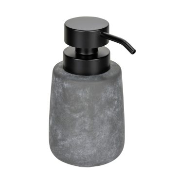 WENKO Sacile Seifenspender Keramik, 400 ml, Beton-Optik 1 Stück, Farbe: grau/schwarz - Bild-Darstellung des Produktes 1