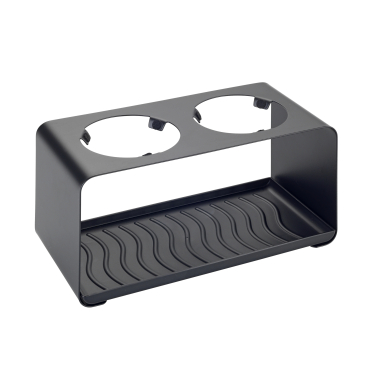 WENKO Wave Flaschenhalter, Abtropfgestell Metall, für 2 Flaschen 1 Stück, Maße (L x B x H): 11,5 cm x 23,5 cm x 11,5 cm - Bild-Darstellung des Produktes 1