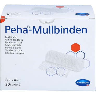 Hartmann Peha Mullbinden Fixierbinde 20 Stück 4 m x 8 cm Hartmann Peha Mullbinden Fixierbinde 20 Stück 4 m x 8 cm - Bild-Darstellung des Produktes 1