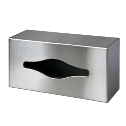 TEMCA GmbH & Co. KG. racon® X facial Kosmetiktuch-Spender, Edelstahl gebürstet, für Kosmetiktuch-Boxen, H 140 mm, B 280 mm, T 70 mm 123 731