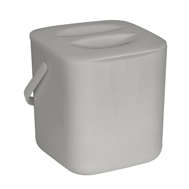 WENKO Conny Abfallsammler Komposteimer 3 Liter, Kunststoff, grau 1 Stück, Maße (L x B x H): 18 cm x 19 cm x 18 cm - Bild-Darstellung des Produktes 1