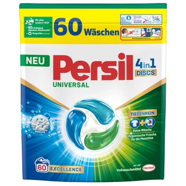 Persil 4in1 Discs Universalwaschmittel 1 Packung = 60 Waschpods à 17 g - Bild-Darstellung des Produktes 1