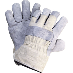 AS-Arbeitsschutz GmbH NITRAS Rindspaltlederhandschuhe, Standard, gefüttert, Drellrücken, 1 Paar, Einheitsgröße (Größe 10) 1300